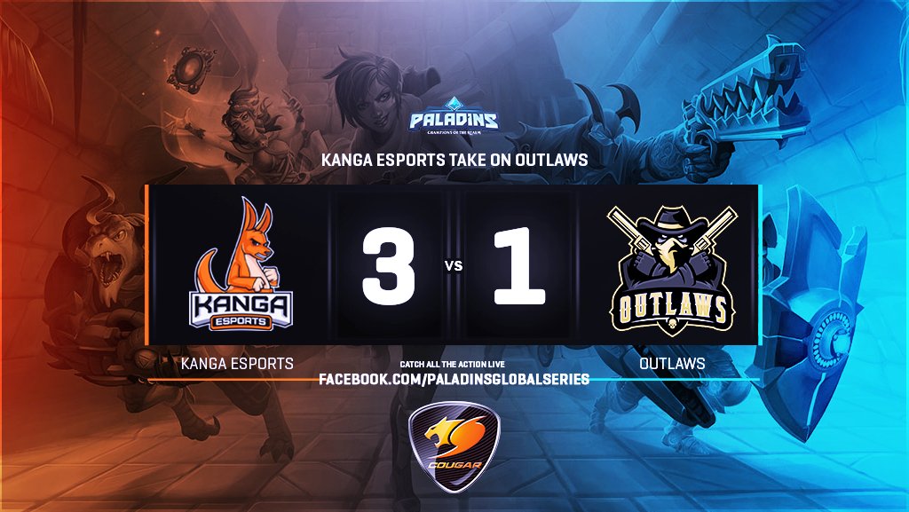 KangaEsports's tweet photo. Kanga Paladins take down @OutlawsANZ and move onto the finals! Click here to watch the action: https://t.co/FAgxOBKhgy https://t.co/iZhfpnaFi6