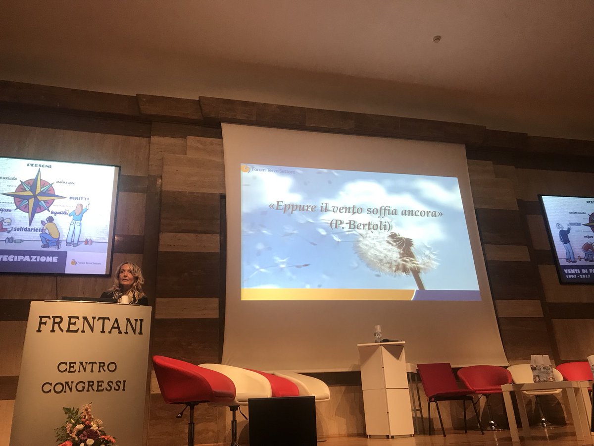 PARiccio's tweet photo. Al via ora a #Roma con l’intervento di Claudia Fiaschi, portavoce nazionale, il ventennale del Forum Terzo Settore. Il #Terzosettore si candida ad essere uno dei protagonisti decisivi per il superamento della crisi economica e sociale. https://t.co/NWUIMh8Fm7