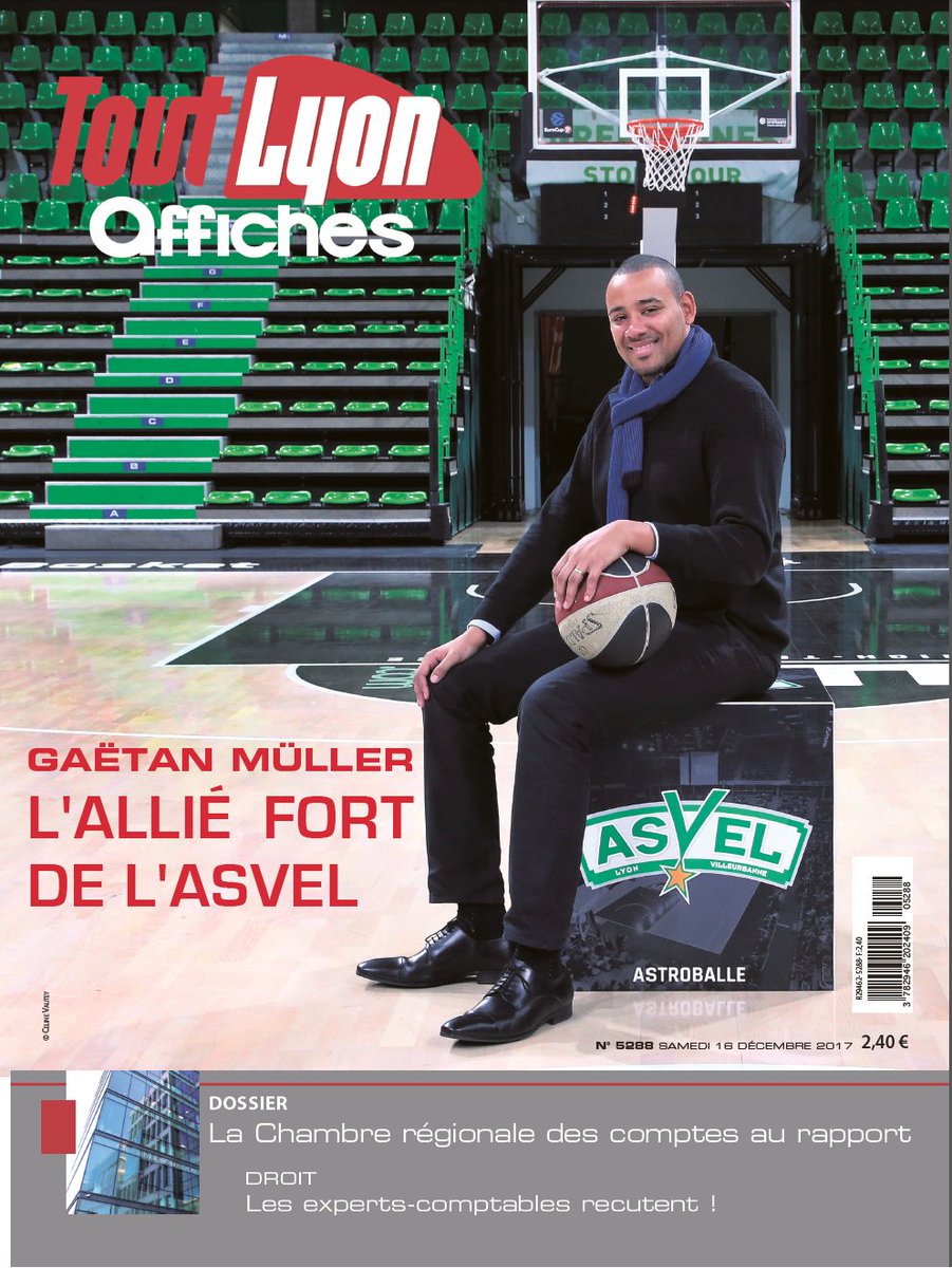 ToutLyon's tweet photo. A la une et au sommaire du Tout Lyon Affiches daté du 16 décembre / Rencontre avec Gaëtan Muller https://t.co/Do0I1dPsEg @ASVEL_Basket @julienthibert https://t.co/iwqH9FSTo0
