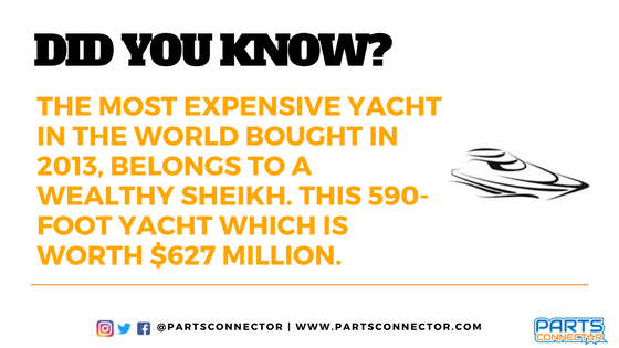 PartsConnector's tweet photo. The most expensive #yacht in the world bought in 2013, belongs to a wealthy sheikh. This 590-foot yacht which is worth $627 million. https://t.co/njWAHPMQXr