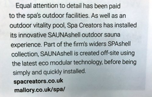 spa_shell's tweet photo. Thank you very much for unexpected review of @elanspamallory so pleased with that stunning mosaic black pool @HI_magazine #madeourday #jobwelldone #spadesign #Hospitality #Hotelstyle https://t.co/otu3EKz3gA