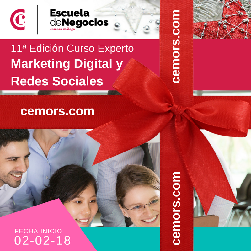 CemorsCurso's tweet photo. ¡Estas navidades regala formación en #MarketingDigital, regala #Cemors! @Camara_Malaga Infórmate en: https://t.co/nHdzKahSYD https://t.co/dtEFDfTfYQ