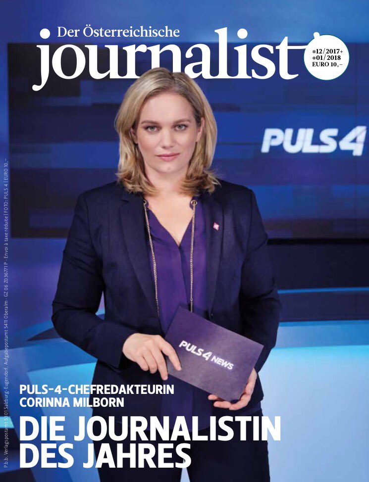 corinnamilborn's tweet photo. Ich freu mich SEHR. Wirklich sehr. Und nicht vergessen - TV-Journalismus ist immer Teamarbeit, in unserem Fall ganz besonders. Die Anerkennung geht an die Redaktionen von #procontra #wiejetzt und @puls4news. Das war eine ganz außergewöhnliche Teamleistung heuer. https://t.co/V8qHjrKQcv