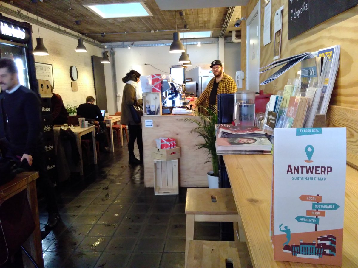 GoodGoalEurope's tweet photo. Good news! Our sustainable Antwerp map is ready! With the nicest stores,  vegan cafés, slow food restaurants and bars, sustainable fashion stores and much more. Available for free at plenty of places in the city of Antwerp! #Sustainability https://t.co/qmsIgFZlvB