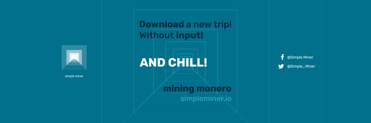 Simple_Miner's tweet photo. Let's begin our journey!
Download AND CHILL!...Get it now on simpleminer.io @Simple_Miner #CryptoCurrencies #newbestthing #CryptoNews #musthave #cryptocoins #Mining https://t.co/WhdfGQdeD5