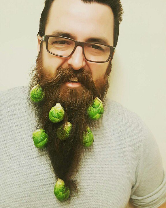 Day 15 : WHY OH WHY. There bad enough on your plate let alone your face! But it's an impressive aftershave odour, Le Sprout by Sainsburys Lol

I'm raising money for <a href="/bowelcancer/">Beating Bowel Cancer</a> through the month of <a href="/decembeard_uk/">Decembeard UK</a> please help a great cause. Donation link justgiving.com/marc-turner-de…