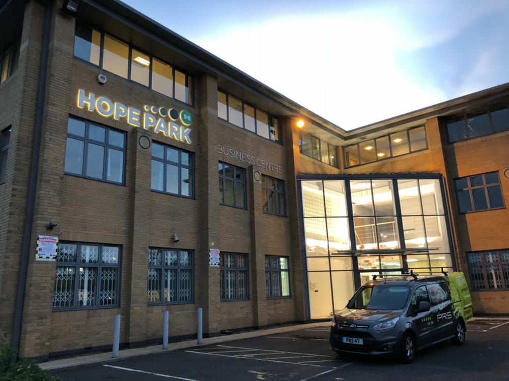 PRSYorkshire's tweet photo. Exterior Signage for Hope Park Business Centre. Looks Amazing! 

@HopeParkBusines https://t.co/gnDQ09xnvK