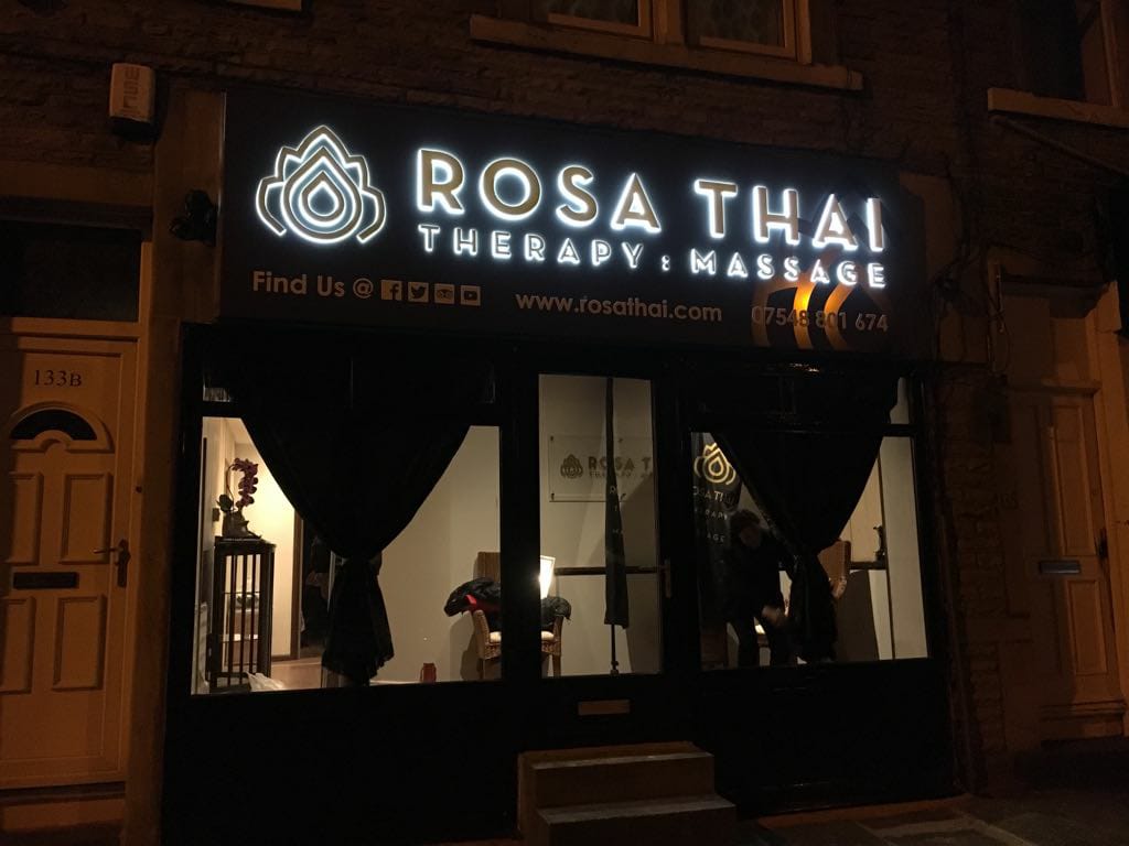 PRSYorkshire's tweet photo. Illuminated Tray Sign for Rosa Thai Therapy + Massage. Supplied and Fitted by our amazing staff ☺️ https://t.co/Jsf7e8jNF2