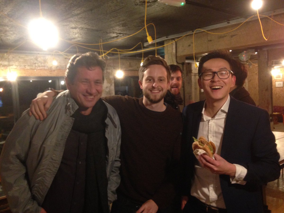 Our_H_Future's tweet photo. Great food, great company and a great night all round @curiscope @ed_barton @Benthat3DKidd @keithgrimes @jing1uk @csidequest! https://t.co/iSFtOhfOQb