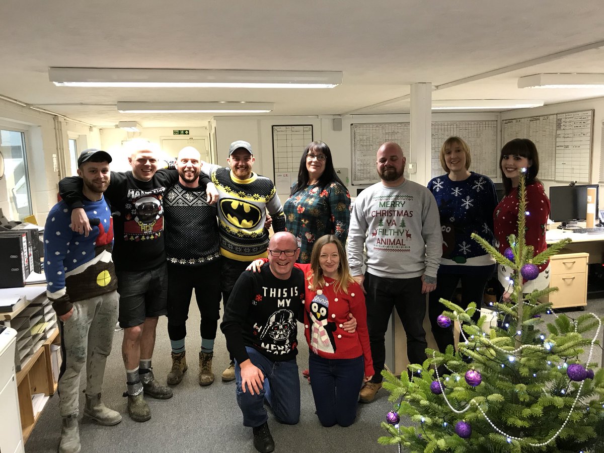 SafeTread_UK's tweet photo. Weβre Supporting #ChristmasJumperDay in the factory and office! #safetread https://t.co/e7heQGqPGL