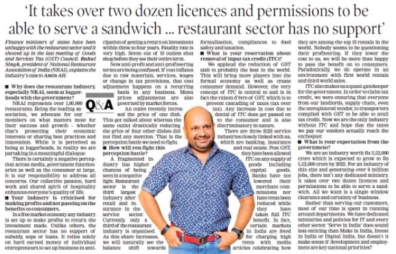 NRAI_India's tweet photo. We operate in an environment with first world rentals and third world sales - Rahul Singh
#ITC #GST #RestaurantSector
@rahulbeer
https://t.co/7rLxSK46Jw https://t.co/V7qcpDDM0c
