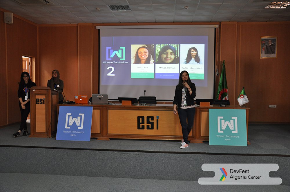 GDG_Algiers's tweet photo. Now, WTM Algiers and Tipaza Leads are animating talk introducing the activities and goal of @WomenTechmakers community 👍

#GDGAlgiers #WTMAlgiers #GDGLesRosiers #GDGTipaza #WTMTipaza #GDGChlef #GDGGhardaia #GDGMsila #GDGElTarf #GDGTlemcen #WTM #GDGs #Algeria #2K17 https://t.co/qksiq8iGSk