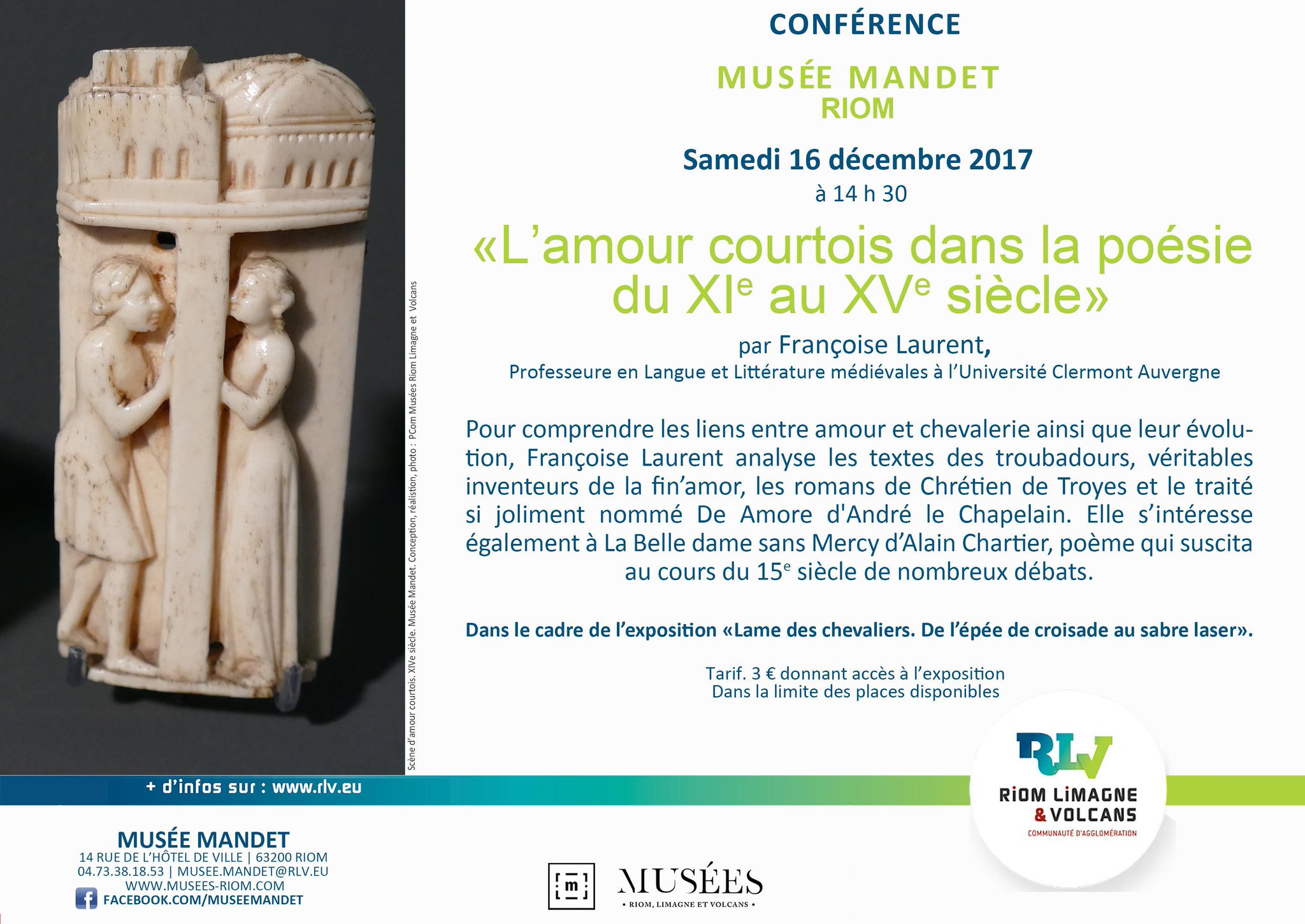 Musee Mandet L Amour Courtois Dans La Poesie Du Xie Au Xve Siecle Rdv Demain A 14 H 30 Pour La Conference De Francoise Laurent T Co J6ca1maequ Twitter