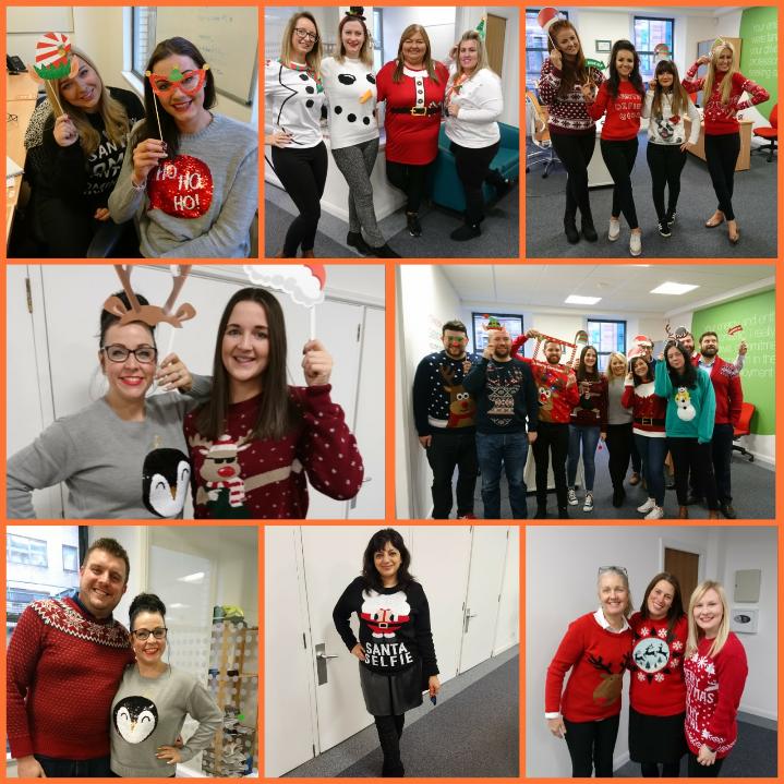hrc_recruitment's tweet photo. It's #ChristmasJumperDay so we are celebrating in our best #festive sweaters today! #recruitemnt #recruiters #Glasgow https://t.co/ZEzFufpz5U