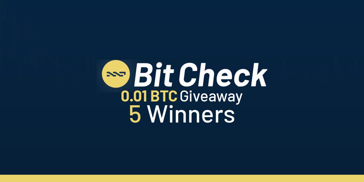 BitCheckEXC's tweet image. Bit Check #Bitcoin Giveaway!

5 Winners will receive 0.01 $BTC Each!

To be eligible, you must be a Twitter follower &amp;amp; retweet this tweet &amp;amp; reply with BTC address.

Good Luck!

#cryptocurrency #giveaway #free #contests #bitcoin #altcoin $btc $eth $xrp #blockchain #crypto #tech
