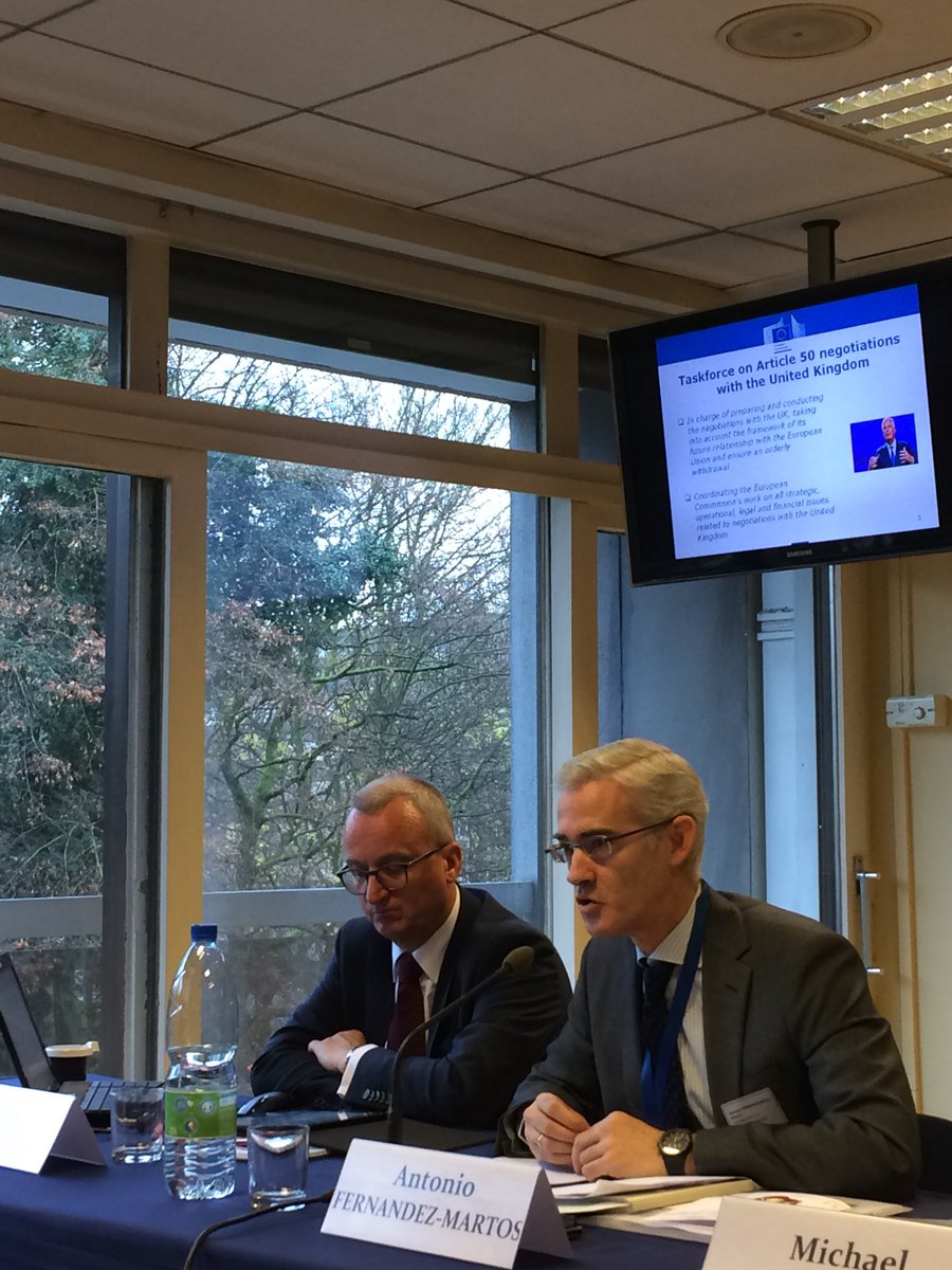 DBFBXL's tweet photo. #Entretienseuropéens Droit douanier: Enjeux du Brexit : Une négociation par étapes présentée par Antonio Fernández-Martos, membre de la Taskforce #article50 @EU_Commission #negotiations
#transitionalarrangements https://t.co/s7KQqHEw5B