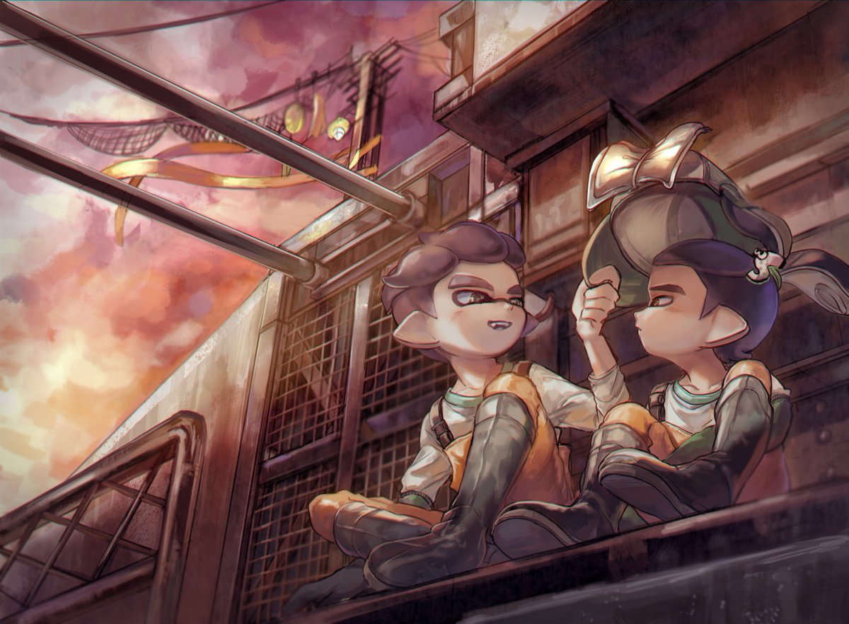 イカボーイ(スプラトゥーン) 「時鮭🐟 」|宇田川みぅのイラスト