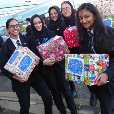 We have a long running Fullhurst #Christmas tradition of creating food hampers for local residents. Over 70 hampers have been wrapped &amp; delivered to #charity b-inspired who will distribute to local vulnerable families &amp; the elderly. A huge thank you to all who contributed. 🎁