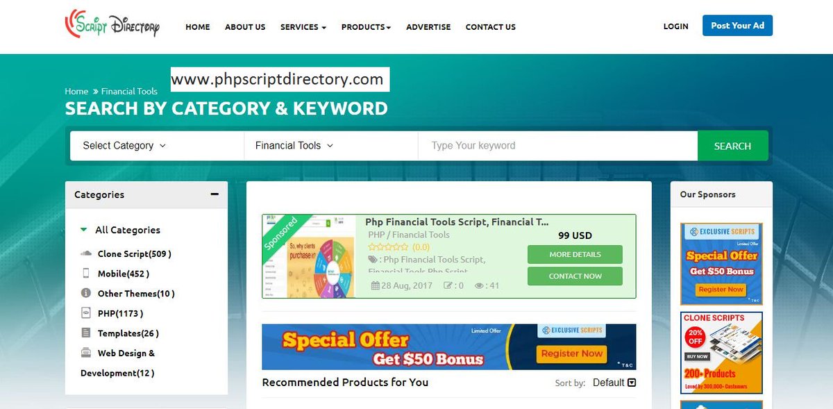php_directory's tweet image. PHP Financial Tools Script introducing you the new thing with most innovative way to make reliable site shortly. 
Visit Site : goo.gl/etxCMZ
#Financial_Tools #PHPScriptDirectory