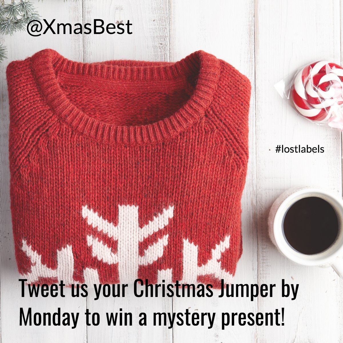 XmasBest's tweet photo. To celebrate Christmas Jumper Day, and as part of our #lostlabels competition, we are giving TEN LUCKY winners to chance to win a mystery gift! Simply tweet us a photo of your Christmas Jumper by Monday 12pm #win #competition #giveaway https://t.co/EkjGItw48S