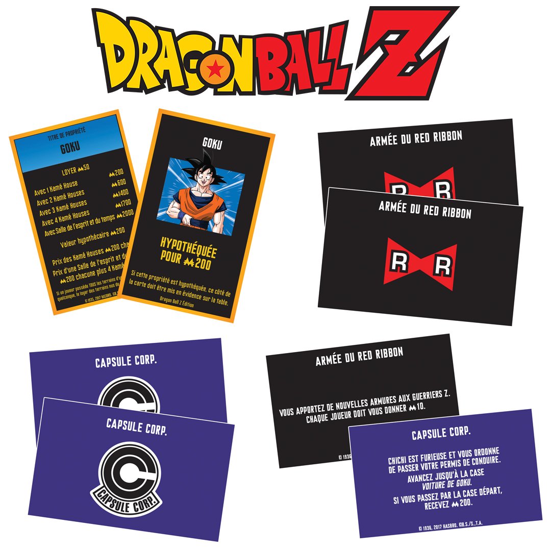 winningmovesfr's tweet photo. ✴️ KAMEHAMEHA ✴️
Les traditionnelles cartes Caisse de Communauté et Chance du #Monopoly classique se sont transformées en "Capsule Corp." et "Armée du Red Ribbon" dans cette édition du #jeudesociete #DragonBallZ #WinningMoves !
https://t.co/RR8cgcWWyo https://t.co/NOza7LtNBB