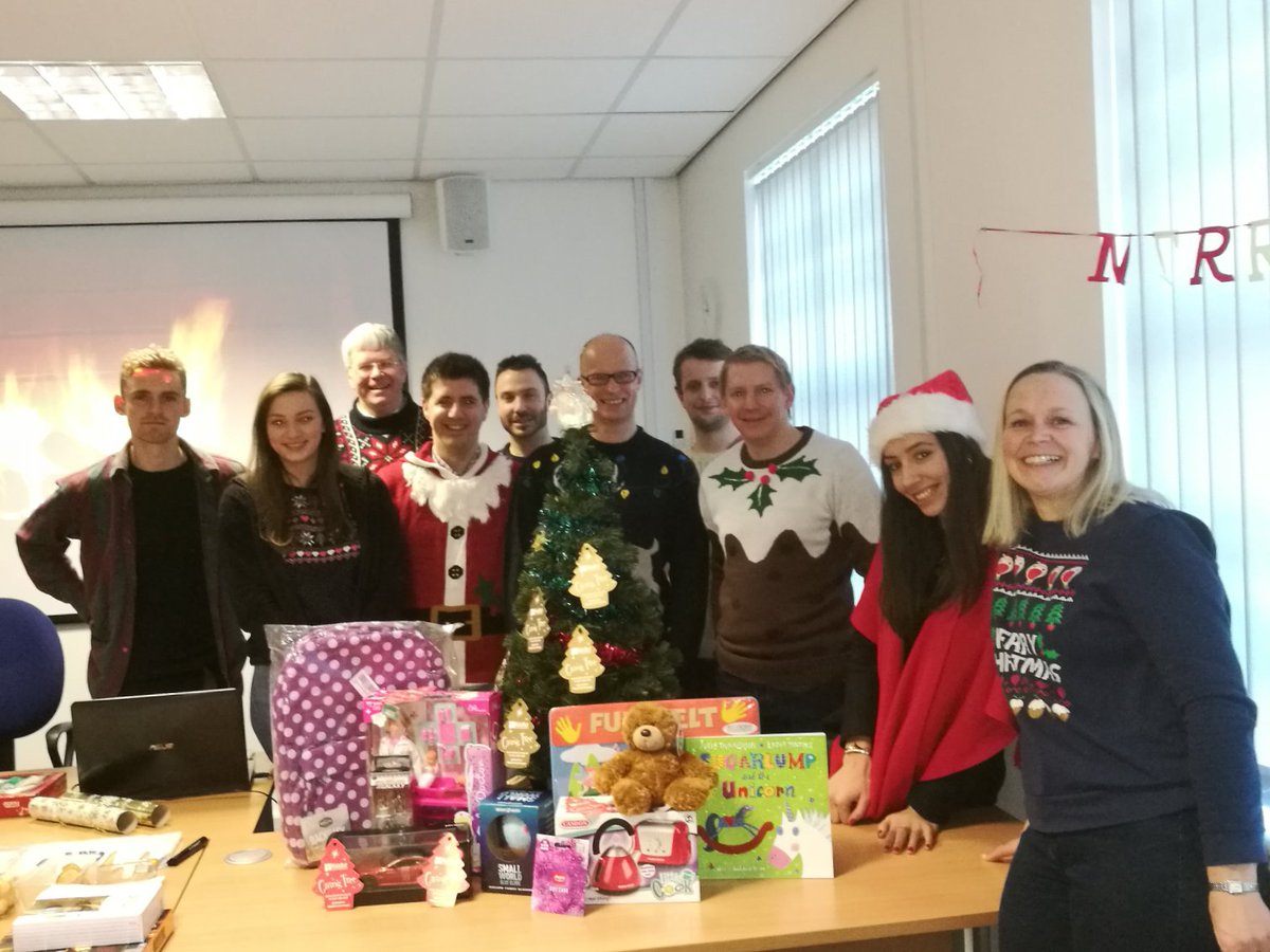 DataConsulting's tweet photo. All the team with their presents for @KidsOut and the Christmas giving tree@ https://t.co/QAyZCs0URG