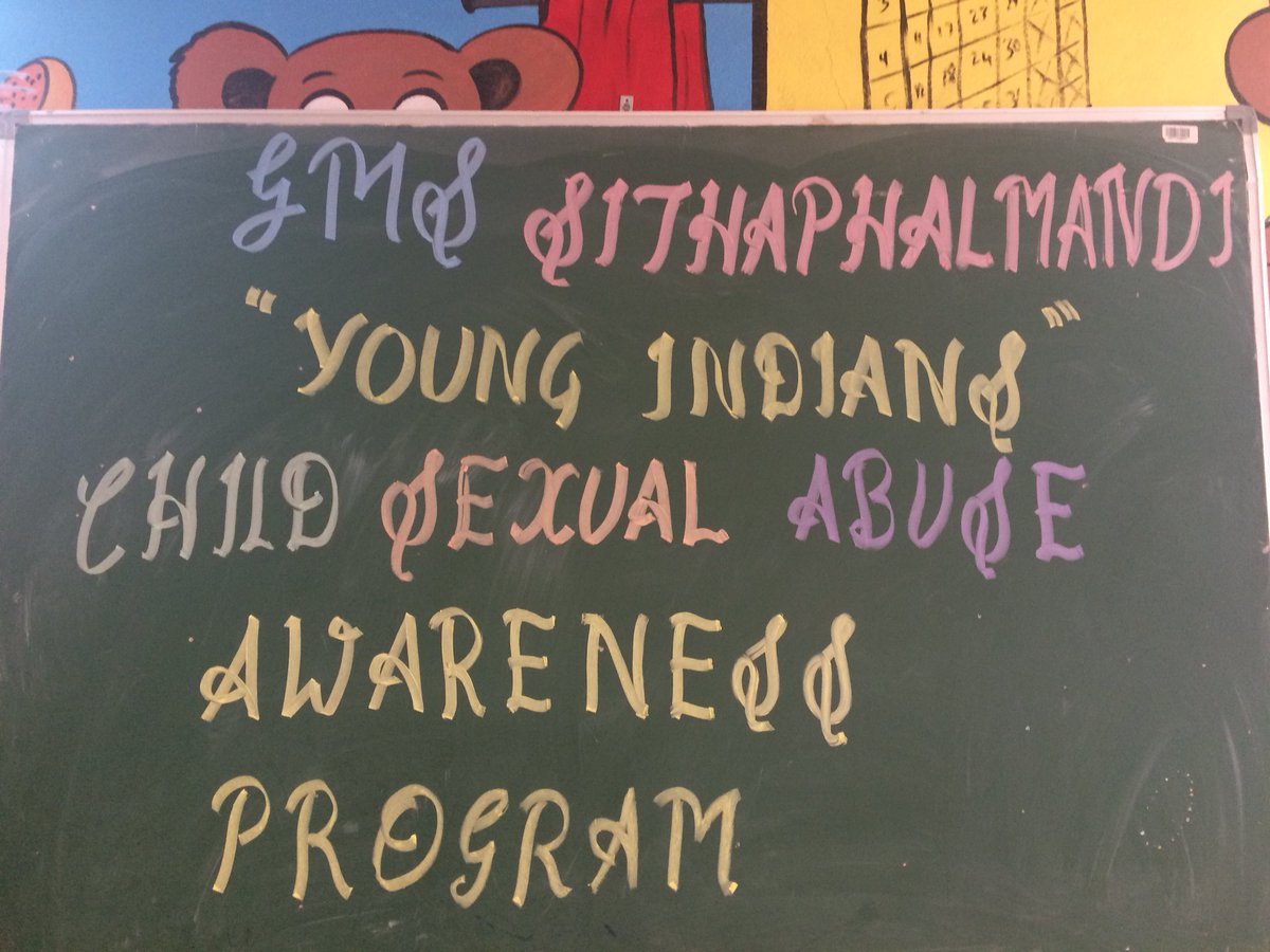 PoojaAMahe's tweet photo. #ChildSexualAbuse #Education #TouchSafety #GouthamModelSchool #ProjectMasoom @yi_hyderabad @YiTweets @jagobadlobolo @NCPCR_ @Manekagandhibjp @MinistryWCD @bharosahyd https://t.co/I2NsFYo7VF