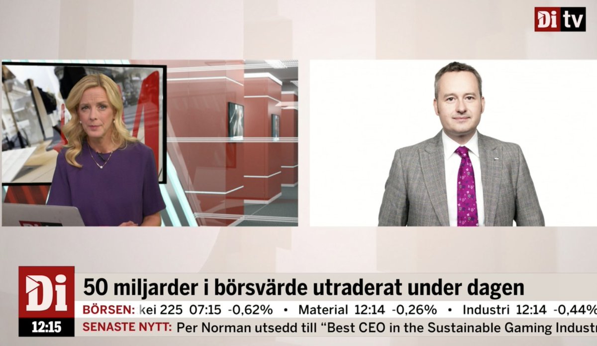 dise_tv's tweet photo. LIVE-TV: "Ytterligare en bekräftelse på H&amp;M:s svaga trend" – Esbjörn Lundevall, aktiestrateg SEB, om H&amp;M:s siffror i dag • Di TV sänder extra – följ direktsändningen! #ditv
https://t.co/gWfys8quxE https://t.co/shu787SOQH