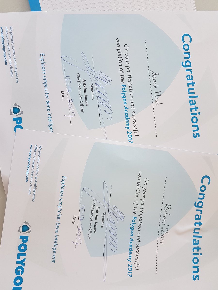 ARETEUK_RichD's tweet photo. Very proud to have graduated from the #PolygonGroup Academy along with my colleagues Jamie Nash of @ukpolygon @leakdetectionuk #AlwaysByYourSide https://t.co/lvaVGDCN1M
