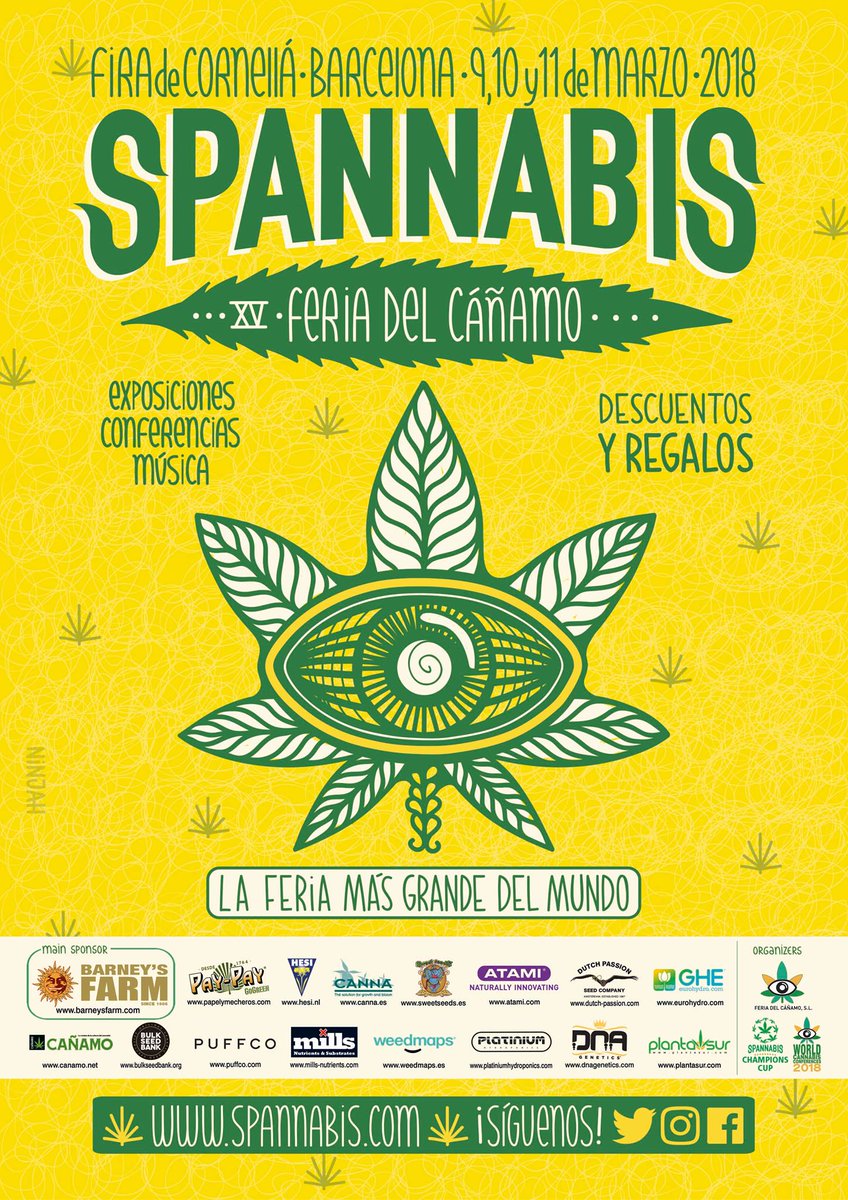 MillsSpain's tweet photo. Ya estamos contando los días! 😄👆¿Te vienes con nosotros?👌😎❌❌❌
Mills pays the bills!!🌴🌴🌴 @FeriaSpannabis Barcelona 2018 🌴🌴🌴 #spannabis2018 #feriadelcañamo #barcelona https://t.co/PaPqwij8fd