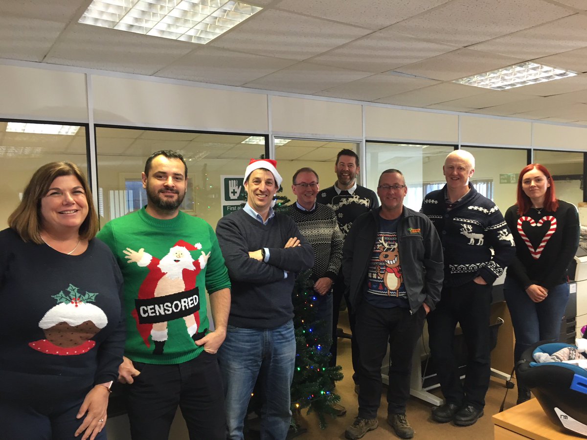 GroundControlGC's tweet image. The team in full #ChristmasJumperDay swing! Getting festive in aid of @savechildrenuk. Donate £5 by texting TEAMTEAMGC to 70050! 🎅🎄