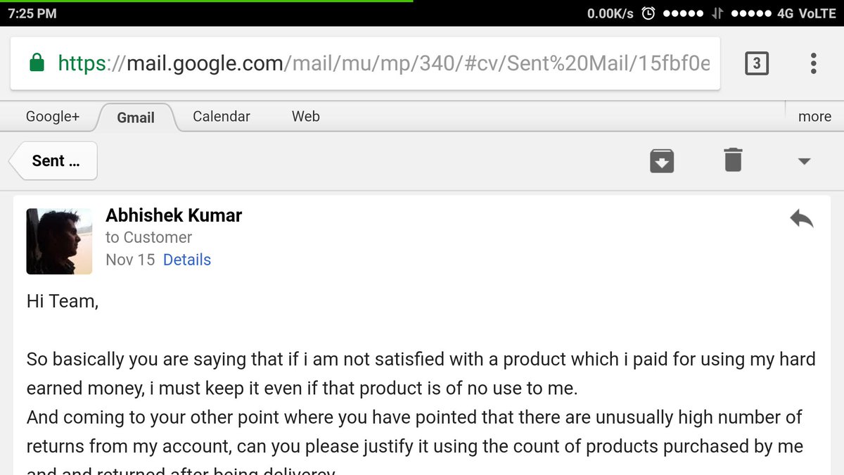 chotu543's tweet photo. @flipkartsupport Since my account was being blocked, i demanded for exact number of returns vs no of products ordered because i suspect my account was blocked only because of number of returns created for OD110308984312126000   as return request was being cancelled everytime without my consent https://t.co/rR4kN16fvo