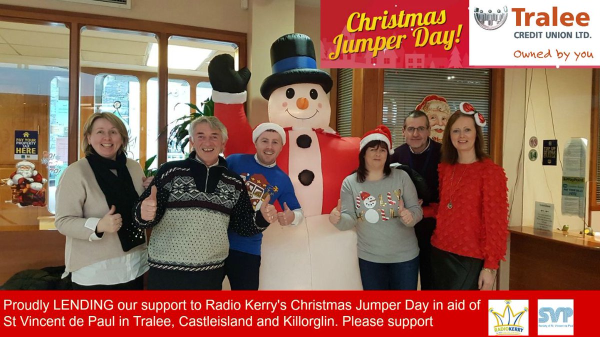 It's <a href="/radiokerry/">Radio Kerry</a> Christmas Jumper Day  <a href="/traleecuie/">traleecuie</a> proudly LENDING our support