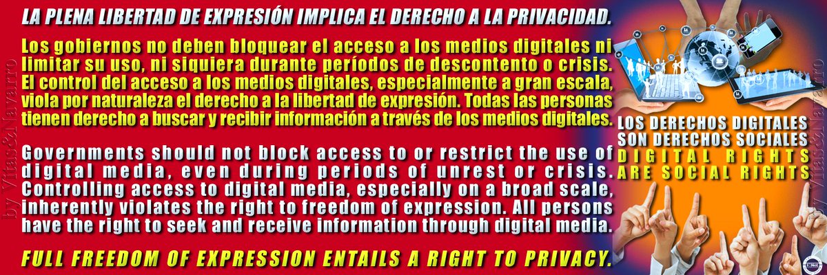 BelnUso's tweet image. 👉#EndNetNeutrality #NetNeutraility
#DigitalRights are #SocialRights #DemocracyFirst 
#LosDerechosDigitales son #DerechosSociales 
#NuestrosDerechos #OurRights #NuestraLibertad #OurFreedoms #LibertadONada #FreedomOrNot #VocesDeMujeres #WomensVoices #YouthVoices #AlzaLaVozMedia✍
