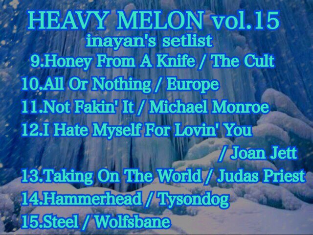 kerry_metal's tweet photo. 12/9土曜に開催したHeavy Melon vol.15❣️ラストのセットリストはDJ inayanだよーん(≧∀≦)これまた定番ありサプライズありメタルに限らない選曲❣️
#HeavyMelon
#PLANET37
#inayan https://t.co/99SGqIGyZ3