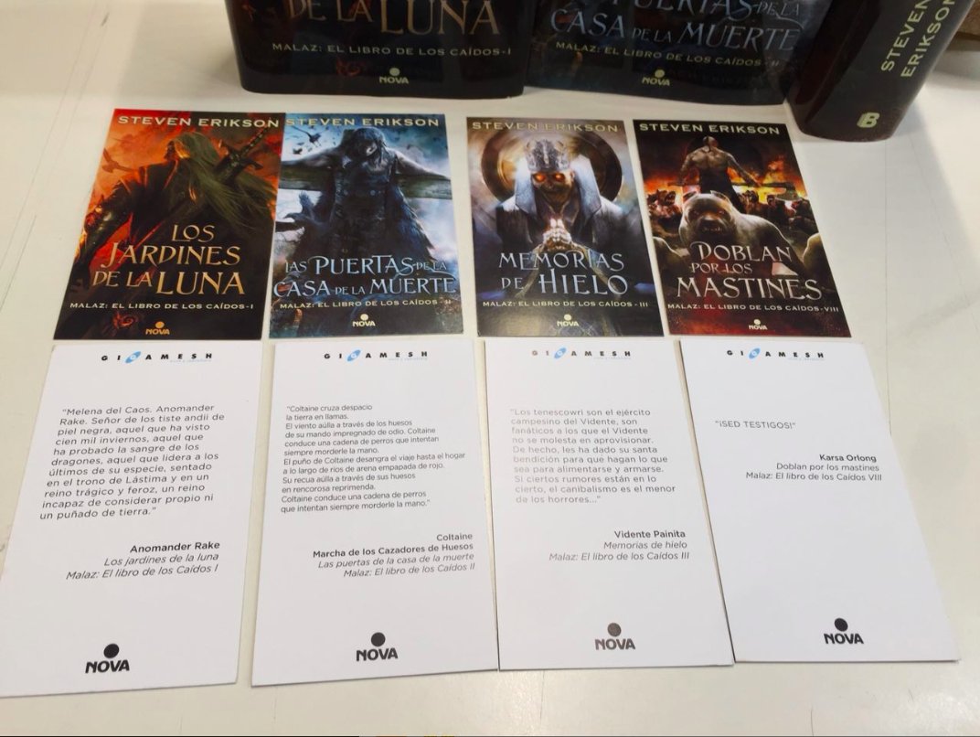 GigameshTienda's tweet image. ¡Abrimos la preventa de #MemoriasDeHielo, de #StevenErikson! 
Encarga tu ejemplar antes del 18/01/2018 y llévate 4 postales exclusivas. ¡Gastos de envío gratuitos! 
#Malaz #ElLibroDeLosCaídos

Consíguelo aquí: 
lektu.com/l/libreria-gig…