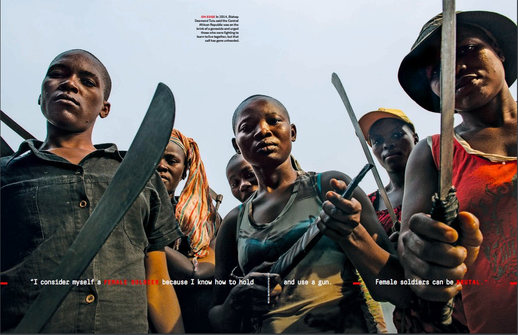 CassVinograd's tweet photo. Meet the women who choose to take up arms in the world's most 'forgotten' conflict (my latest from #CAR) https://t.co/oRDqJyHzuN #CARCrisis #pulitzercenter #CentralAfricanRepublic https://t.co/OLXxFlfQXF