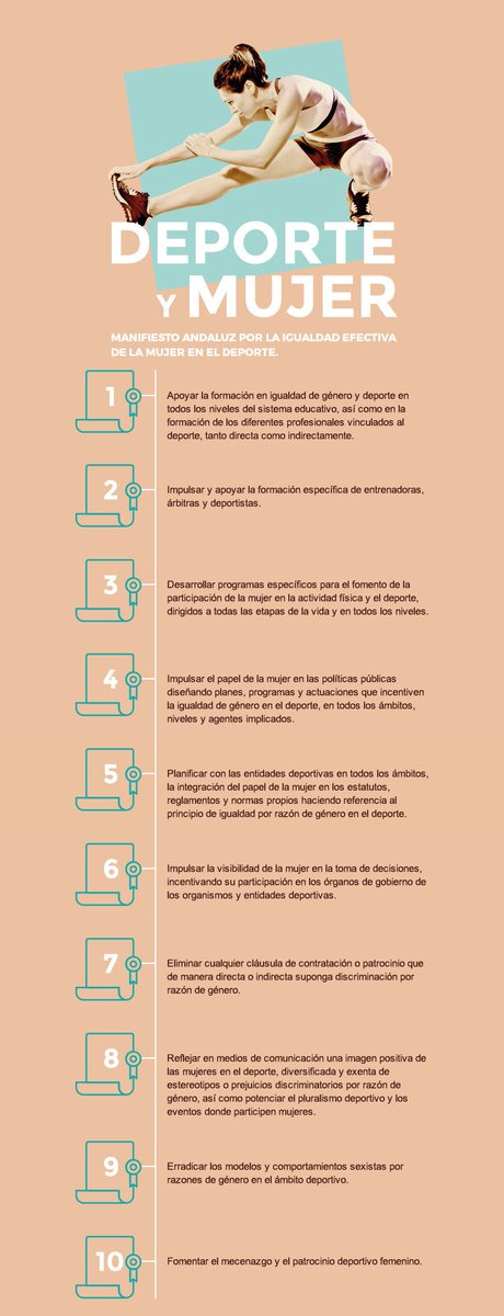 ¡Nos sumamos al manifiesto andaluz por la igualdad efectiva de la mujer en el deporte! 🏃‍♀️