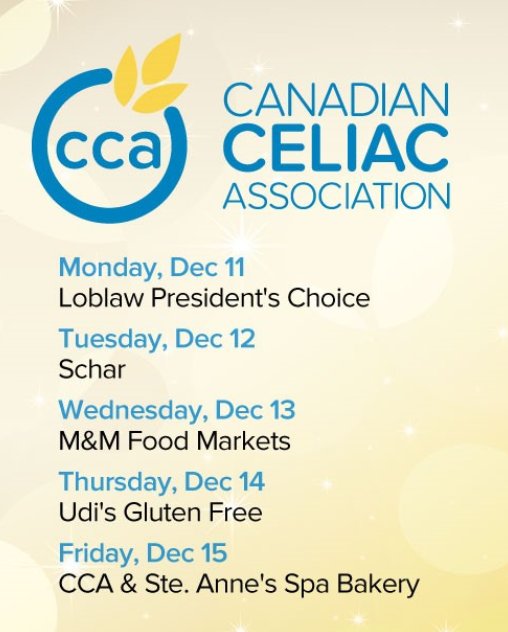 CCAceliac's tweet photo. Have you been following our #FestiveGF Tips every day? Share posts for a chance to win prizes from our partners! Details on our website : https://t.co/mMnVz9DVQi https://t.co/ypJoXULirw