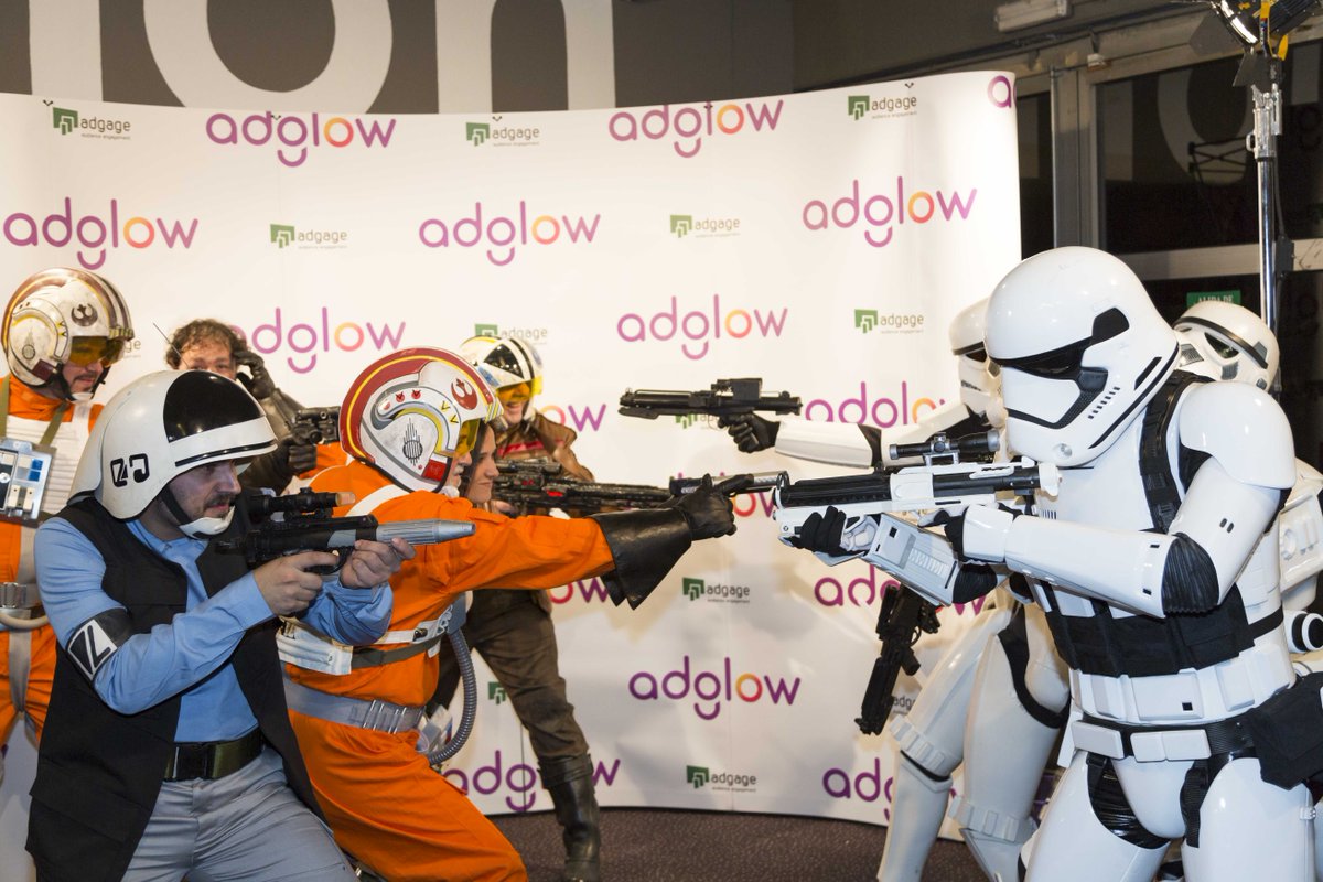 Adglow's tweet photo. We're gearing up for #StarWars later in our Spanish office - we've invited our clients, partners and friends along too. No spoilers please! #TheLastJedi #adglow #socialadvertising https://t.co/2GlU3sbKfS