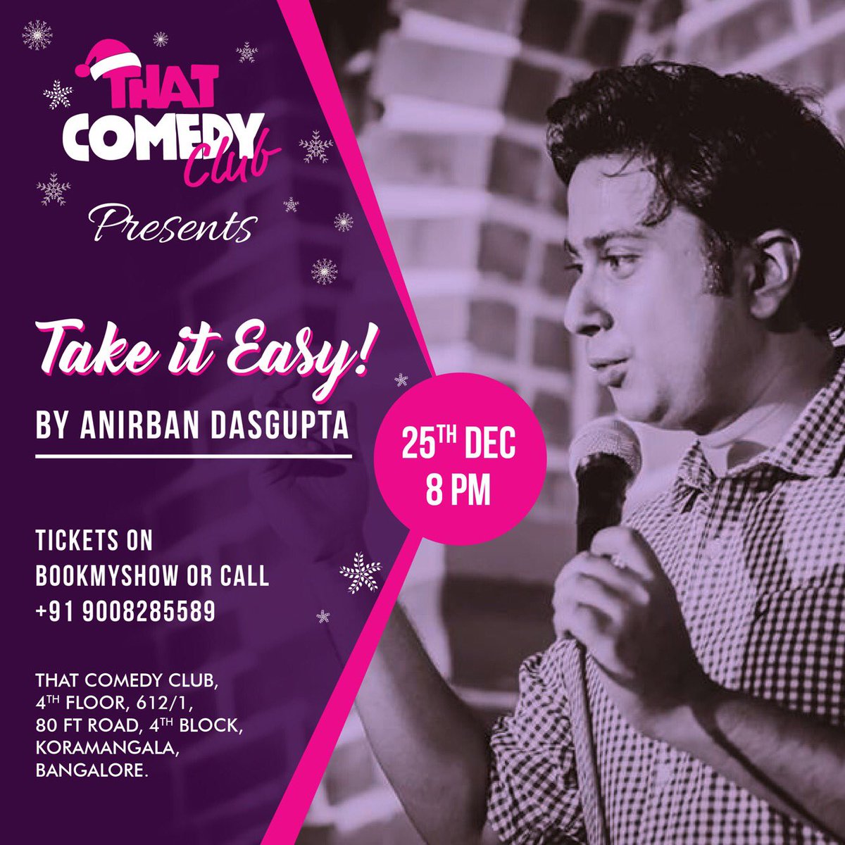 Buckle up for Christmas ya'll! That Comedy Club is here with your present for being such a lovely audience.
<a href="/adg_5/">Anirban Dasgupta</a> live on 25th Dec '17 at 8pm

Tickets now LIVE at bit.ly/2CrhMVv

#ThatComedyClub #TCC #ComedyWagon #GauravKapoor #Comedian #StandUp #Bengaluru #Christmas