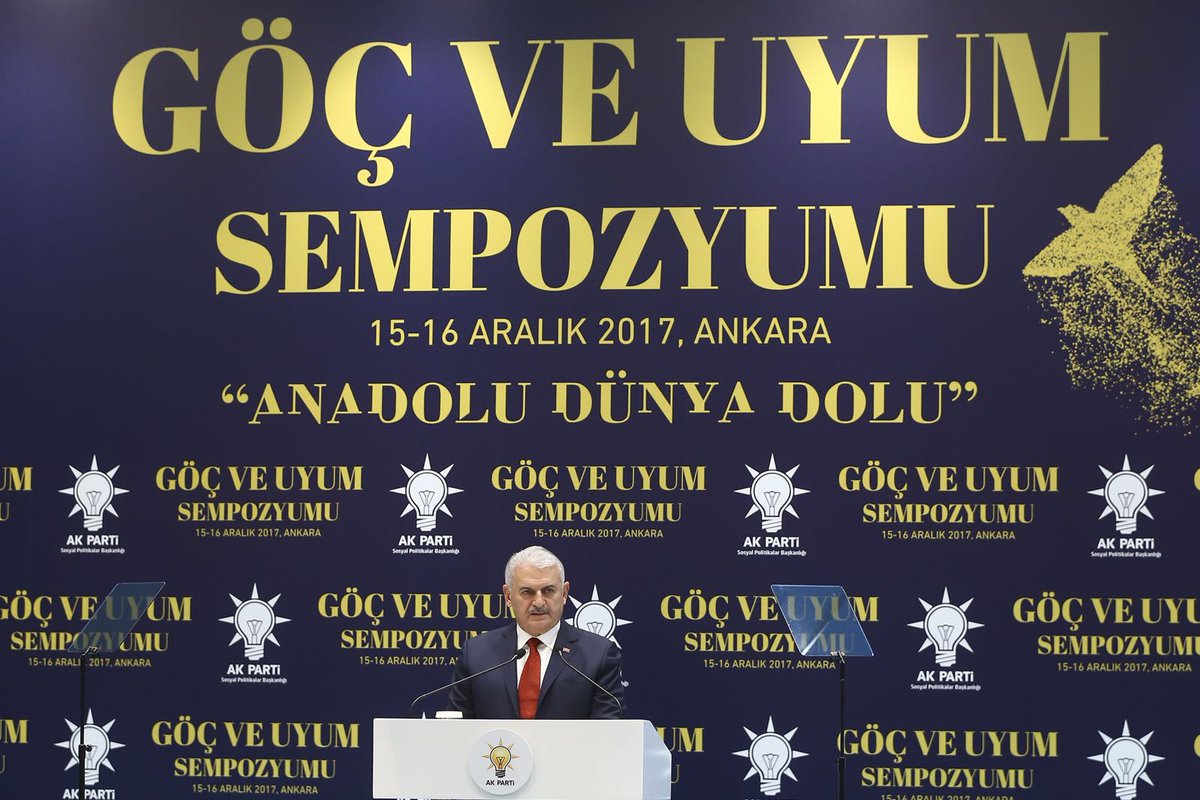 suleymansoylu's tweet photo. AK Parti Sosyal Politikalar Başkanlığı tarafından düzenlenen #GöçveUyum Sempozyumu Başbakanımız Sn.Binali Yıldırım'ın teşrifleriyle gerçekleştirildi @AKPartiSPBGM https://t.co/5E9CEOI1H9