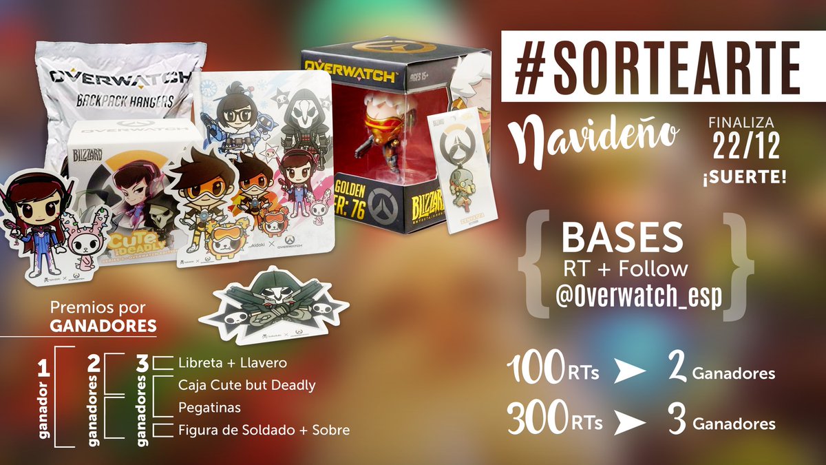Overwatch_Esp's tweet photo. 🎅 ¡Sorteazo navideño por cortesía de @Blizzard_Ent! 🎅

⛄ Si llegamos a los 100 RT se dividen en 2 ganadores, si llegamos a 300 en 3 ganadores siendo este el tope. ⛄

🎄 [Finaliza el 22/12] 🎄

Requisitos:
👉 Follow a @Overwatch_Esp + RT🔁 al tweet. https://t.co/cwlhaFU1Xq
