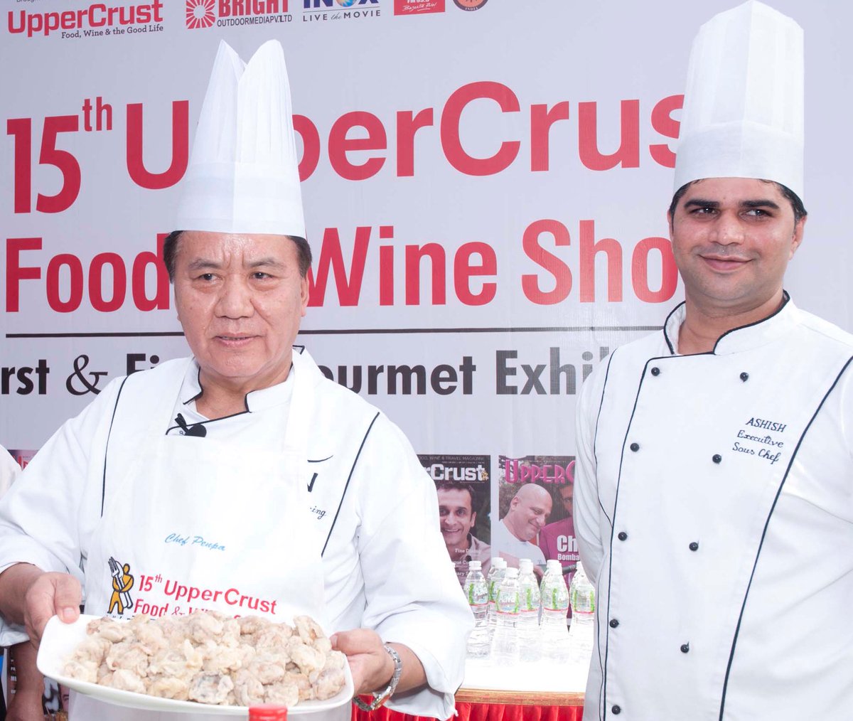 uppercrustmag's tweet photo. Another super and varied platter of #Cuisine presented by city's top #chefs at the 15th UpperCrust Food Show #UCFS2017 #masterclass #food https://t.co/8R94jHdgTt