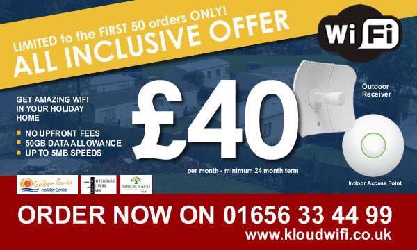 £40 a month WIFI for your holiday homes! 
Visit their website for more information, kloudwifi.co.uk
#kloudwifi