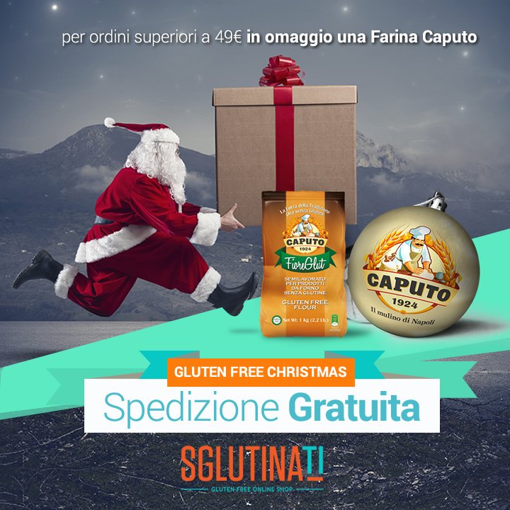 Sglutinati's tweet photo. 🎅Babbo Natale Sglutinati 🎅 ti consegna gratuitamente i prodotti #glutenfree per le tue vacanze di Natale!
E se fai un ordine su https://t.co/MdmShFU4Dt
Babbo Natale Sglutinati  ti regala 1KG di Farina Fiore Glut Caputo - Il Mulino di Napoli
Gluten Free Christmas con Sglutinati! https://t.co/p4ElF3YVJV