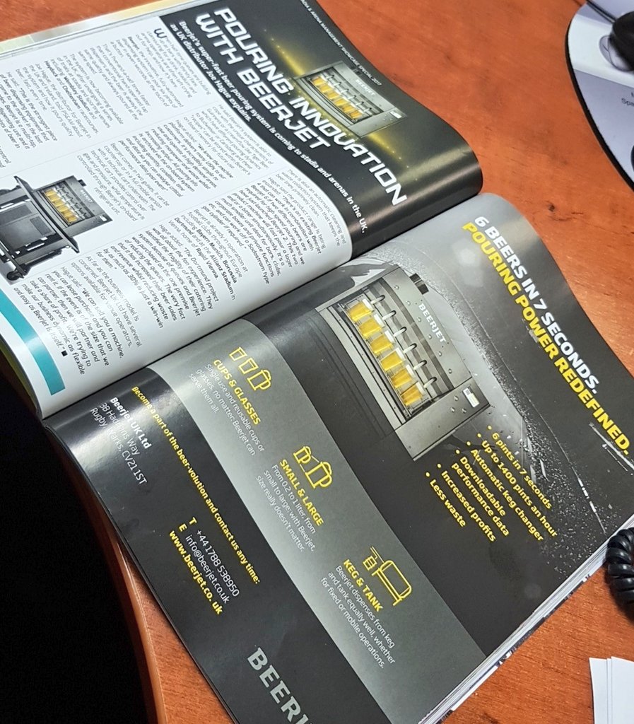 UKBeerjet's tweet photo. Great coverage on pg104 for BeerJet in @PanStadiaArena magazine. #fast #icefresh #beer https://t.co/kNsc8sI7kU