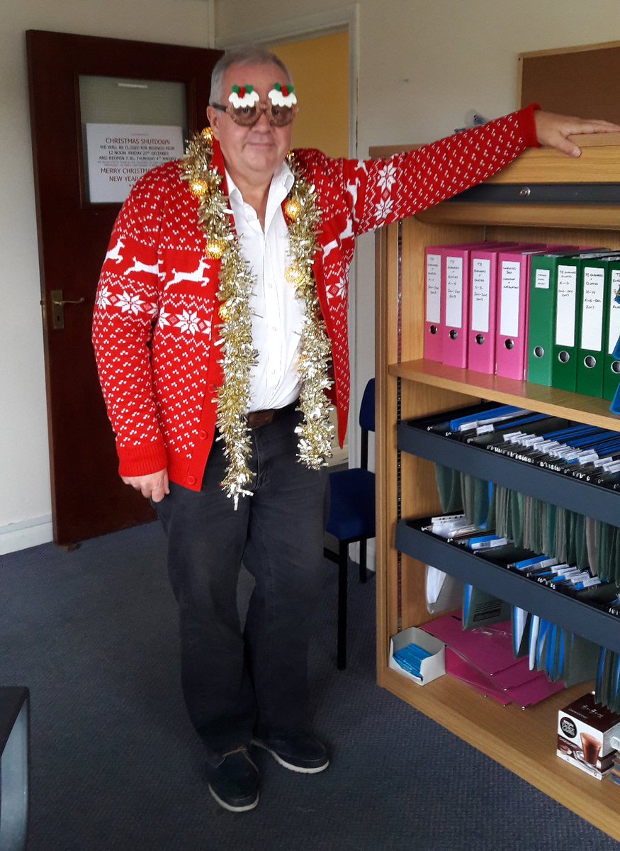 Martin, our Estimator sporting the finest Christmas jumper in the building! #christmasjumperday2017 #christmas