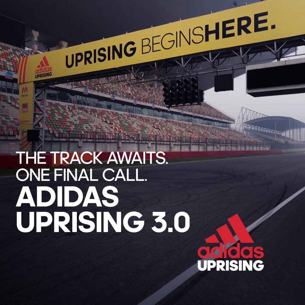 It's now or never. Sweat it out at the track. Register now for the adidas Uprising 3.0:  bit.ly/Uprising_Delhi