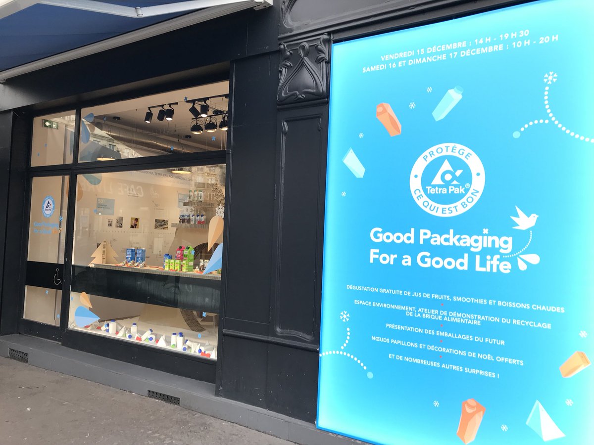 tetrapak_fr's tweet image. Notre store est ouvert ! Rdv tout le week end au 8 rue St Martin à Paris pour découvrir les atouts de l’emballage carton #GoodPackaging